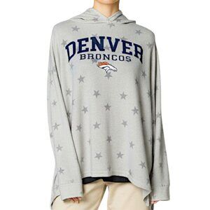 Women's Denver Broncos Team Apparel Star Print Super Soft Pullover Shirt -Size L
